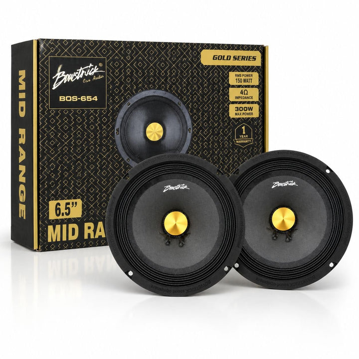Bowstrick BOS-654 Gold Series 6.5-Inch Midrange Speakers - Pair | Bowstrick.net